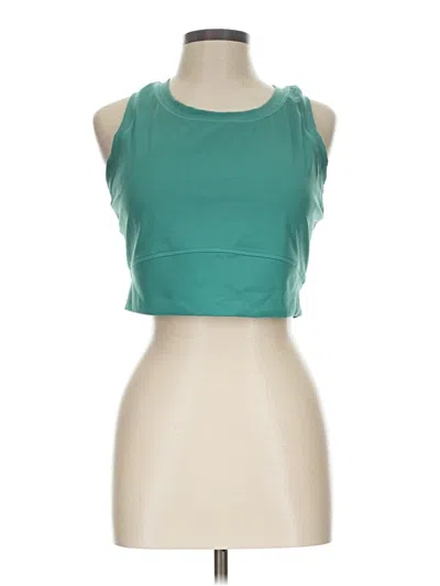 Pre-owned Eddie Bauer Tank Top Teal Strapless Neckline Tops