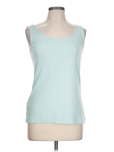Pre-owned Eddie Bauer Tank Top Teal Sweetheart Neckline Tops