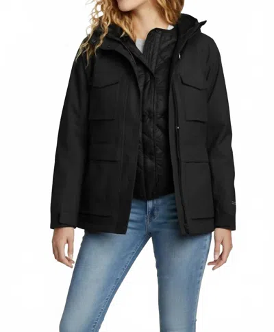 Eddie Bauer Three In One Down Inner Liner Jacket In Black
