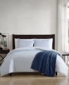 Eddie Bauer Ticking Stripe Cotton Percale Duvet Cover Sets In Navy Blue