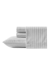 Eddie Bauer Tickling Stripe Print Flannel Sheet Set In White