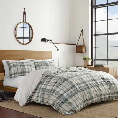 Eddie Bauer Timbers Green Cotton Reversible Bedding Set In Evergreen