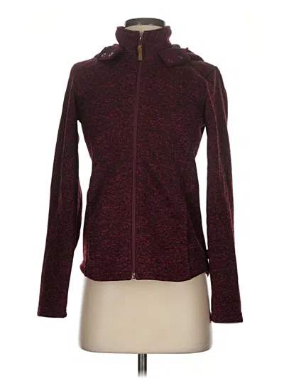 Pre-owned Eddie Bauer Track Jacket In Burgundy