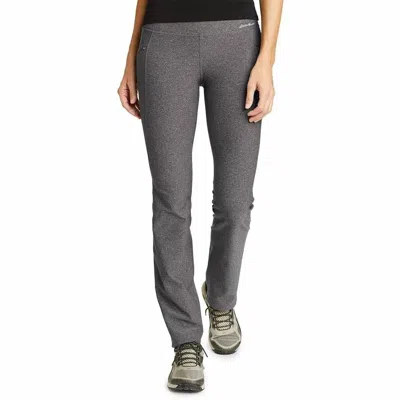 Eddie Bauer Trail Tight High-rise Straight Leg Pants In Heather Gray In Grey