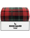 Eddie Bauer Trailhead Plaid Coco Flannel Reversible Throw Blanket