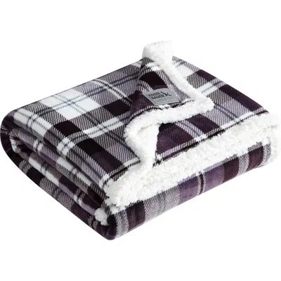 EDDIE BAUER EDDIE BAUER TRAILHEAD PLAID FAUX SHEARLING THROW BLANKET