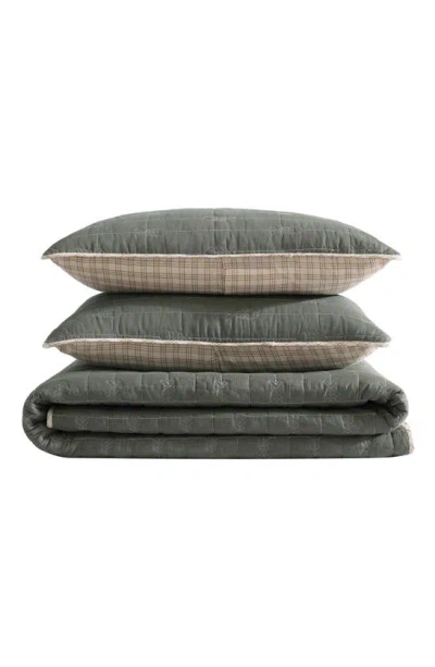 Eddie Bauer Troutdale Cotton Quilt 3-piece Set In Gray