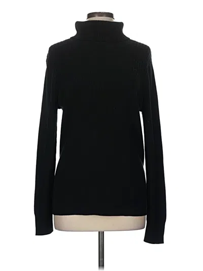 Pre-owned Eddie Bauer Turtleneck Sweater In Black