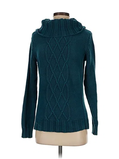 Pre-owned Eddie Bauer Turtleneck Sweater In Blue