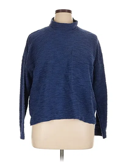 Pre-owned Eddie Bauer Turtleneck Sweater In Blue