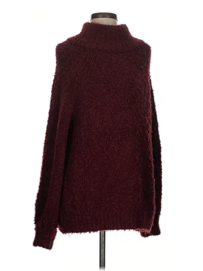 Pre-owned Eddie Bauer Turtleneck Sweater In Burgundy