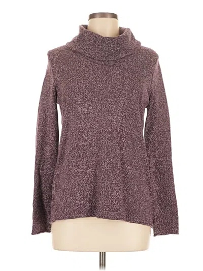 Pre-owned Eddie Bauer Turtleneck Sweater In Burgundy