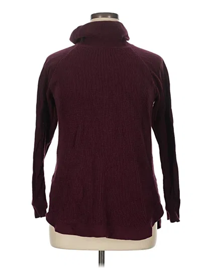 Pre-owned Eddie Bauer Turtleneck Sweater In Burgundy