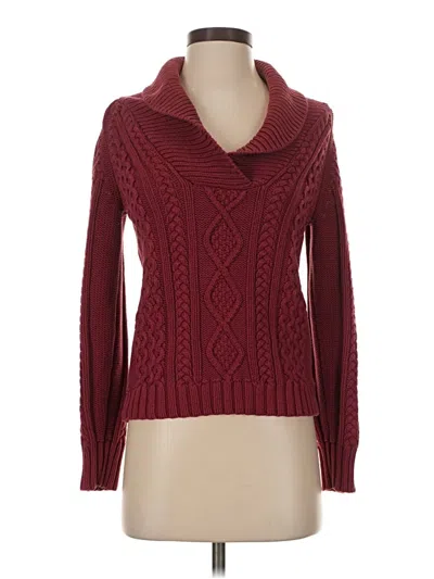 Pre-owned Eddie Bauer Turtleneck Sweater In Burgundy