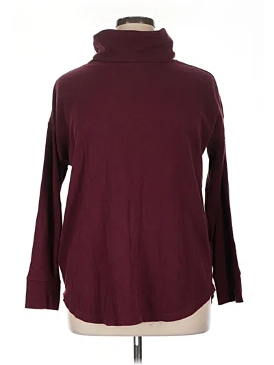 Pre-owned Eddie Bauer Turtleneck Sweater In Burgundy