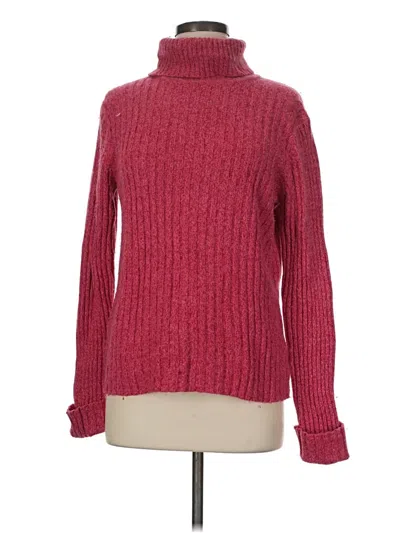 Pre-owned Eddie Bauer Turtleneck Sweater In Burgundy