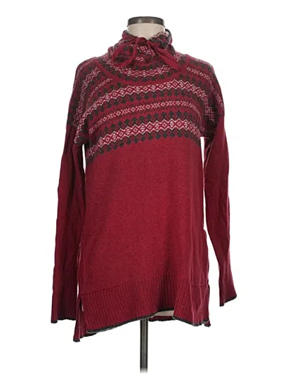 Pre-owned Eddie Bauer Turtleneck Sweater In Burgundy