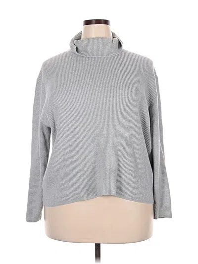 Pre-owned Eddie Bauer Turtleneck Sweater In Gray