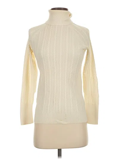 Pre-owned Eddie Bauer Turtleneck Sweater In Ivory