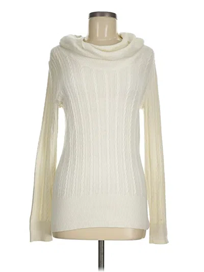 Pre-owned Eddie Bauer Turtleneck Sweater In Ivory