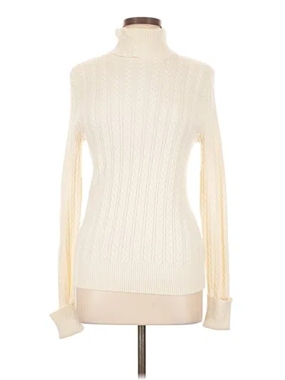 Pre-owned Eddie Bauer Turtleneck Sweater In Ivory
