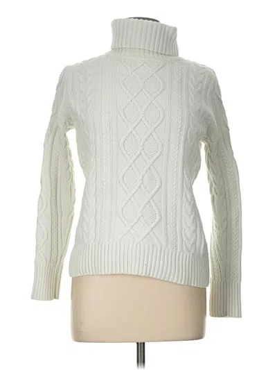 Pre-owned Eddie Bauer Turtleneck Sweater In Ivory