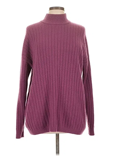 Pre-owned Eddie Bauer Turtleneck Sweater In Purple