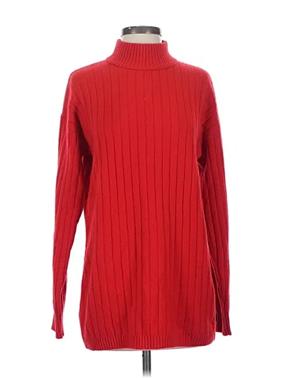 Pre-owned Eddie Bauer Turtleneck Sweater In Red