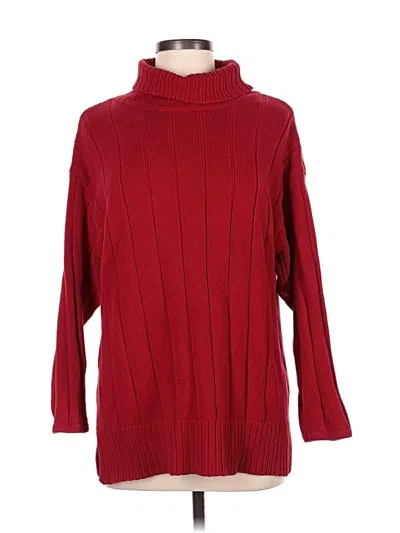 Pre-owned Eddie Bauer Turtleneck Sweater In Red