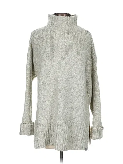 Pre-owned Eddie Bauer Turtleneck Sweater In Silver