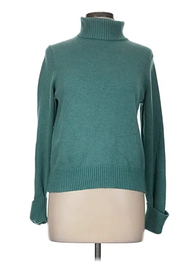 Pre-owned Eddie Bauer Turtleneck Sweater In Teal
