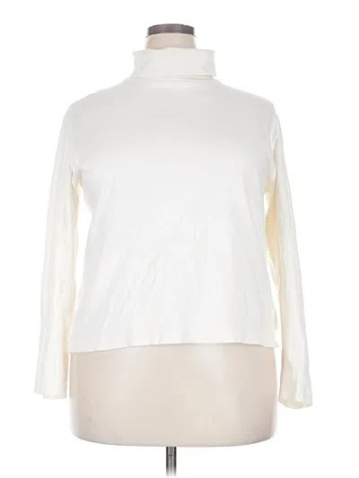 Pre-owned Eddie Bauer Turtleneck Sweater In White