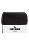 Eddie Bauer Ultra Luxe Fleece Throw Blanket In Black