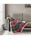 Eddie Bauer Classic Fair Isle Ultra Plush Fleece Sherpa Throw