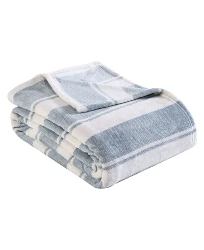 Eddie Bauer Ultra Soft Plush Fleece Blanket, Full/queen In Pebble Stripe