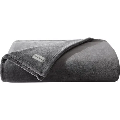 Eddie Bauer Ultrasoft Plush Throw Blanket In Dark Grey