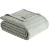 Eddie Bauer Variegated Weave Stripe Cotton Blanket In Green