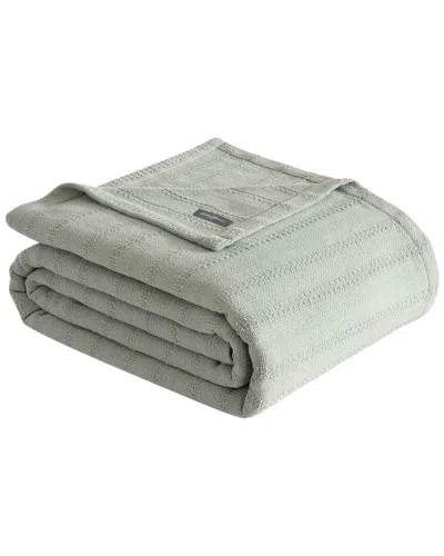 Eddie Bauer Variegated Weave Stripe Striped Blanket In Green