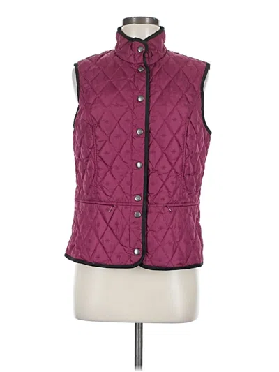 Pre-owned Eddie Bauer Vest In Burgundy