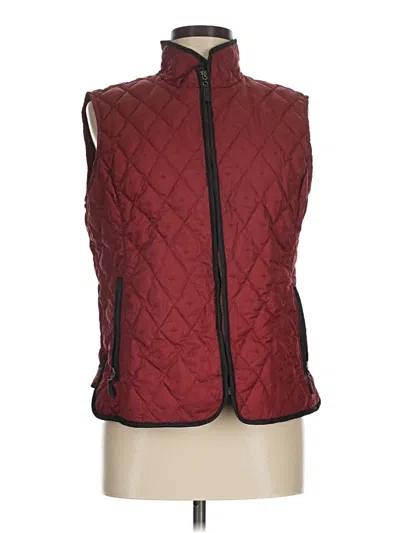 Pre-owned Eddie Bauer Vest In Burgundy