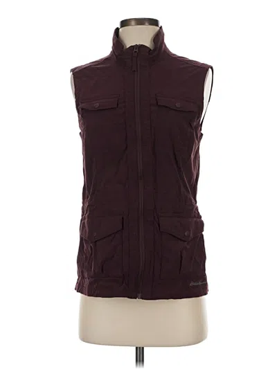Pre-owned Eddie Bauer Vest In Burgundy
