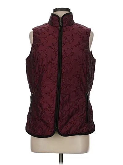 Pre-owned Eddie Bauer Vest In Burgundy