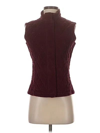 Pre-owned Eddie Bauer Vest In Burgundy