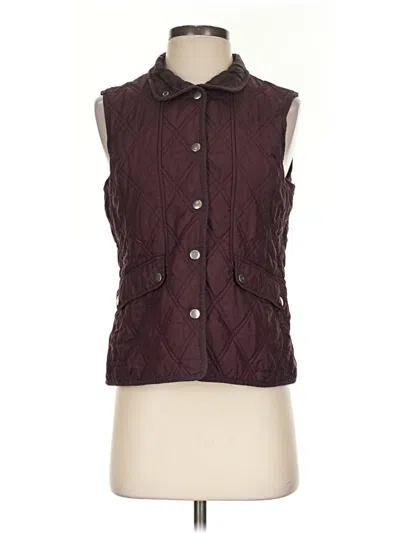 Pre-owned Eddie Bauer Vest In Burgundy