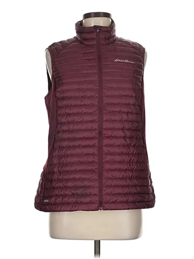 Pre-owned Eddie Bauer Vest In Burgundy