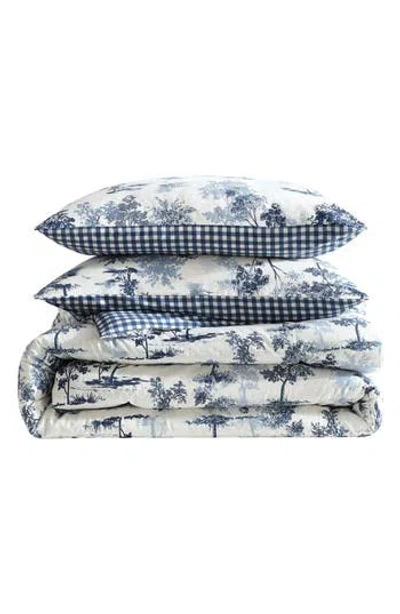 Eddie Bauer Vintage Forest Toile 2-piece Twin Comforter Set In Blue