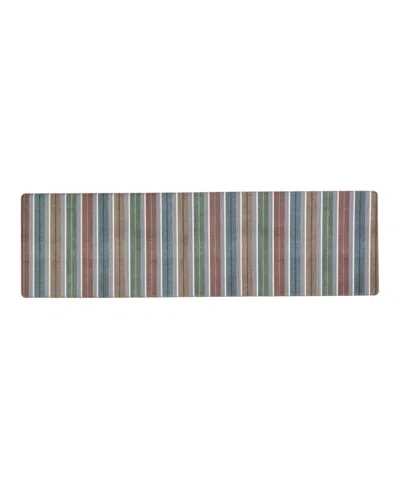 Eddie Bauer Vintage Stripes Non-slip Kitchen Mat, 17.5" X 60" In Multi