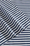 Eddie Bauer Vivid Stripe Microfiber Sheet Set In White/moon Blue