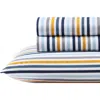 Eddie Bauer Vivid Stripe Ultra Soft Sheet Set In Navy