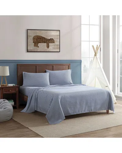 Eddie Bauer Vivid Stripe Ultra Soft Sheet Set In Blue